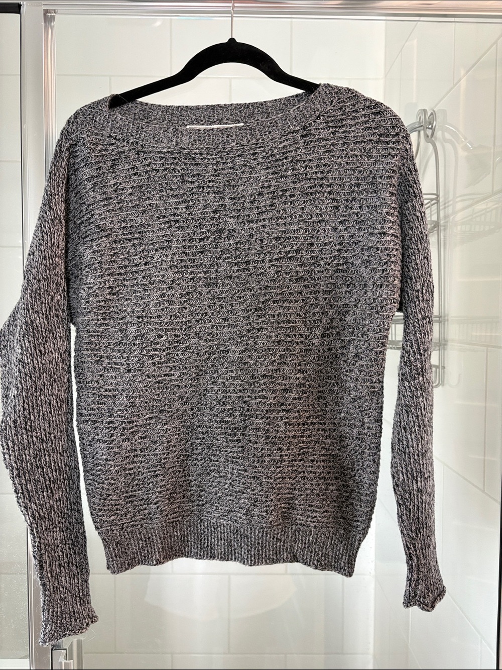 Dark Gray Pink Martini Sweater